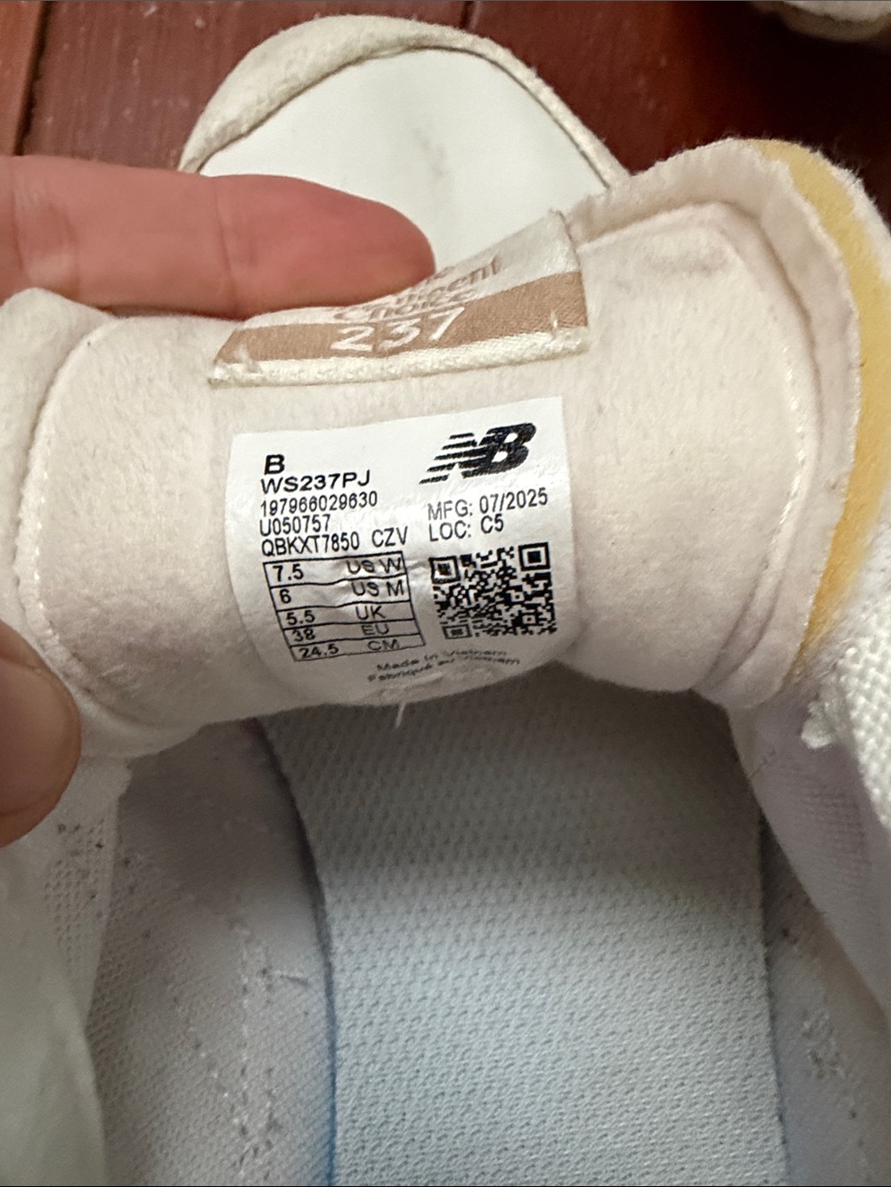 New Balance Women's Cream Sneakers with Leopard Accent - Picture 11 of 12
